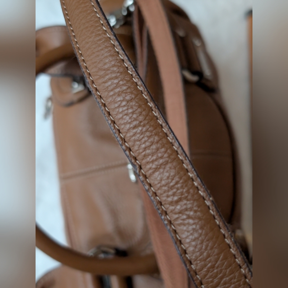 Italian Leather Brown Shoulder Crossbody Bag | Satchel by Tignanello *Imperfect - Picture 8 of 15